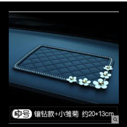 Large Creative Rhinestone Anti-Slip Car Dashboard Mat